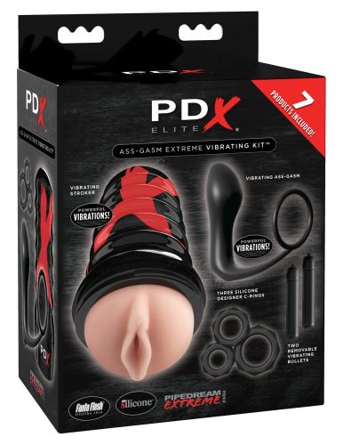 PDX-Elite, 7-teiliges Toy-Set ?Ass-gasm Extreme Vibrating Kit? für Männer