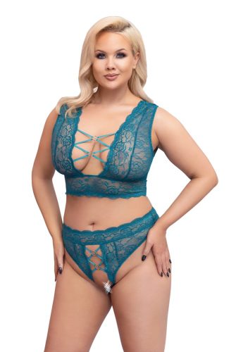 Cottelli CURVES, Bralette plus String aus Spitze