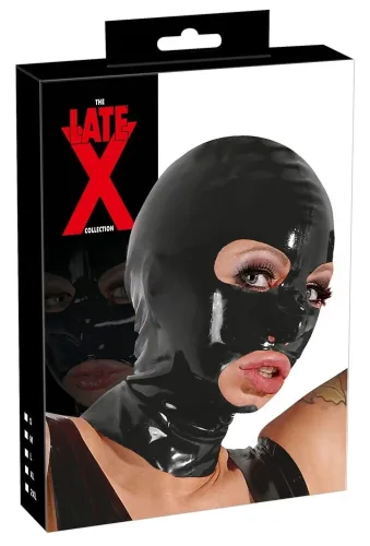 Late X, Kopfmaske aus Latex, mit Nasenlöchern