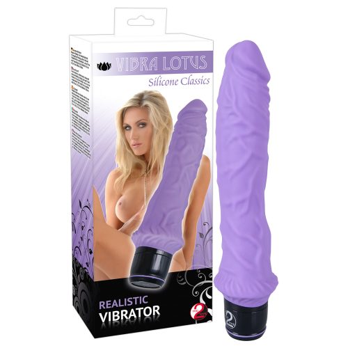 You2Toys, Vibrator ?Vibra Lotus Realistic?, 25 cm, mit 7 Vibrationsstufen, stark geädert