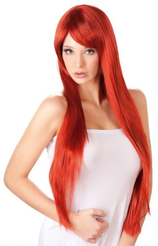 Cottelli ACCESSOIRES, Perücke, rot, lang, glatt