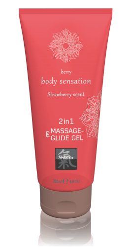 Hot Shiatsu, Hot Shiatsu Massage- und Gleitgel 2in1, Strawberry (200ml)