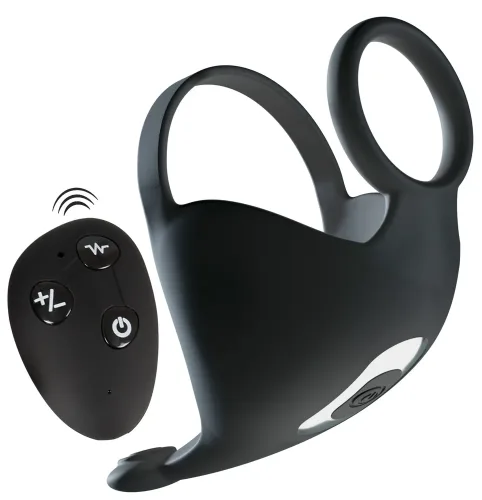Rebel, Penis-/Hodenring ?Cock ring with RC ball massager? mit Hodenvibrator