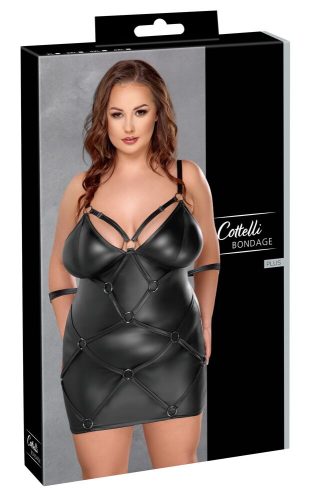 Cottelli Bondage, Kleid im edlen Mattlook mit abnehmbaren Handfesseln