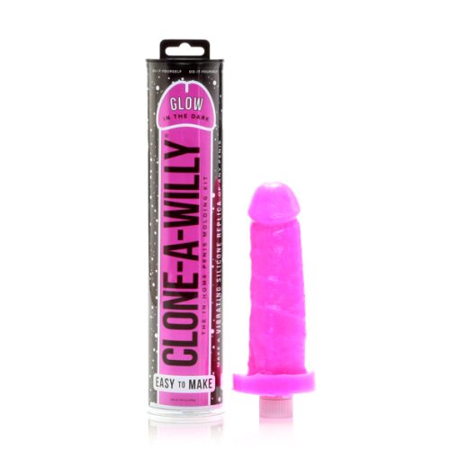 Clone-A-Willy, Clone-A-Willy Glow In The Dark Vibrator Moulding Kit Pink (Pink), Pink - Amorana
