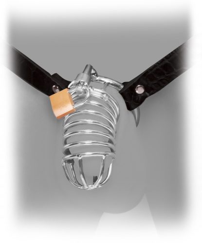 Fetish Fantasy Extreme, Peniskäfig ?Extreme Chastity Belt? mit Hüftgurt aus Leder