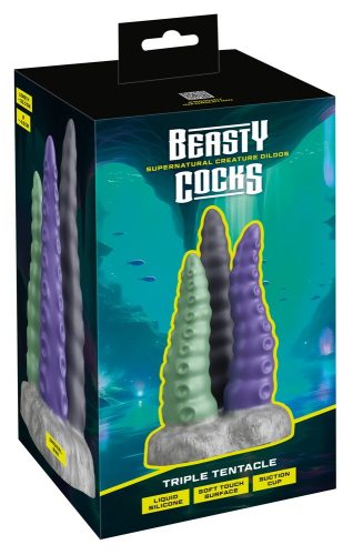 Beasty Cocks, Dildo ?Triple Tentacle?, einzeln beweglich