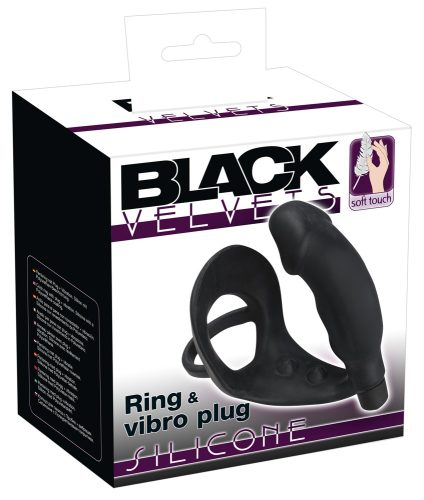 Black Velvets, Penis-/Hodenring ?Ring & Vibro Plug? mit Vibro-Analplug