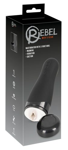 Rebel, ?Masturbator with 3 Functions? mit Vibration, Saug- und Wärmefunktion