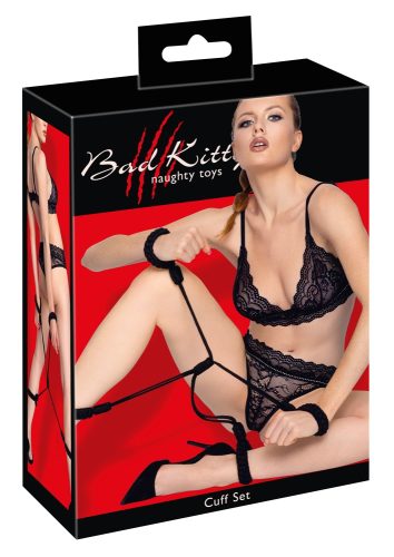 Bad Kitty, Fesselkreuz ?Cuff Set Rope? mit verstellbaren Schlaufen für Hände & Füße