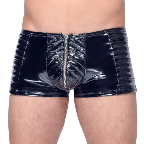 BLACK LEVEL, Pants aus Lack mit unterlegtem Front-Reißverschluss