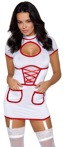 Cottelli COSTUMES, Kleid mit Strapsen im Krankenschwester-Look