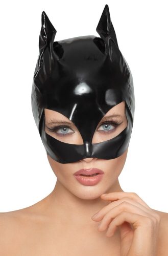 BLACK LEVEL, Kopfmaske aus Lack im Cat-Look