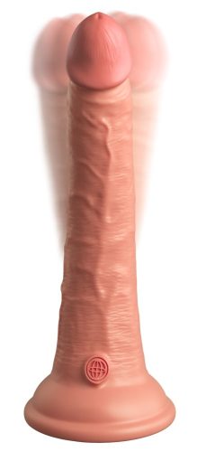 King Cock Elite, Naturvibrator ?7? Vibrating + Dual Density Silicone Cock with Remote?