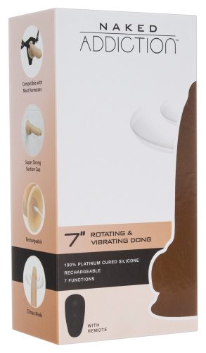 Naked Addiction, Naturvibrator ?7" Rotating & Vibrating Dong? mit Saugfuß