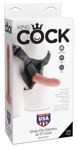 King-Cock, Umschnalldildo ?Strap-on with 6 Inch?, inklusive Harness