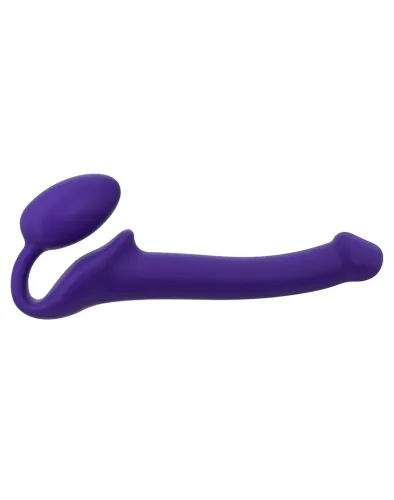 strap-on-me, Strap-on-me Slim Bendable Silicone Strapless Strap-On Dildo 6 Inch (Purple), Small - Amorana