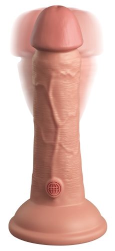 King Cock Elite, Naturvibrator ?6? Vibrating + Dual Density Silicone Cock? mit extra starkem Saugfuß