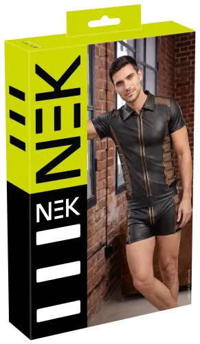 NEK, Shirt im Wetlook mit Netz-Einsätzen