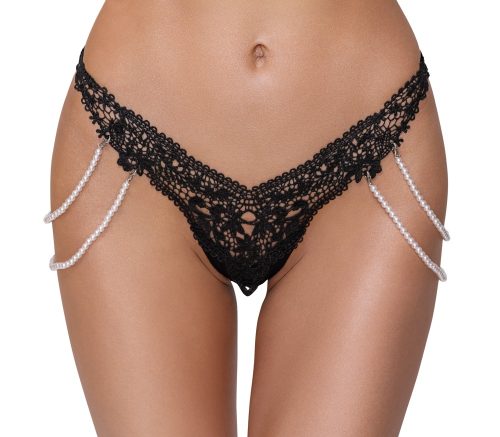 Cottelli LINGERIE, Riostring mit kostbarer Stickereispitzen-Front, hinten Stretchmaterial