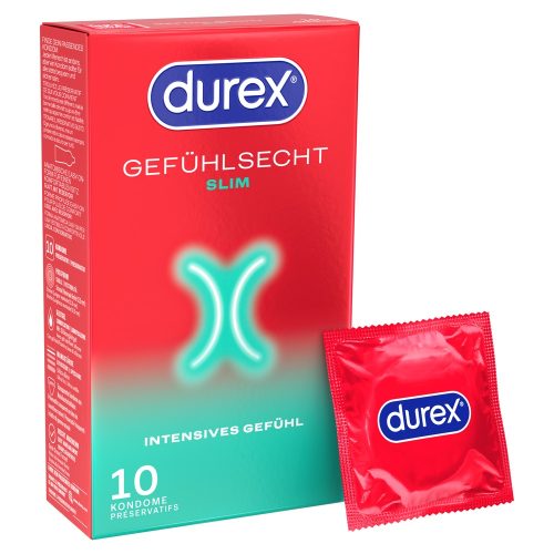 Durex, DUREX Gef&uuml;hlsecht Slim fit Pr&auml;servativ 10 Stk