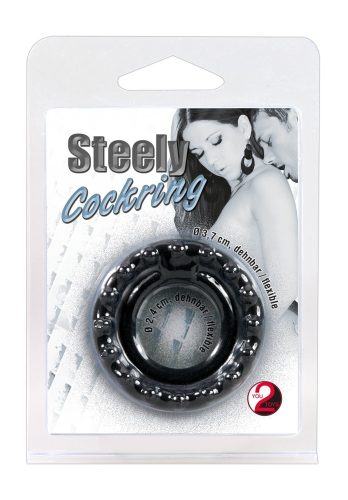 You2Toys, Penisring ?Steely Cockring? mit Hodenring, Silikon