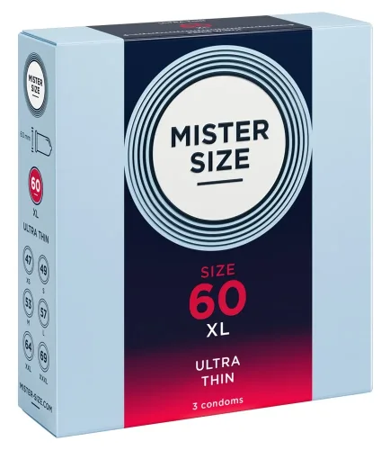 Mister Size, Mister Size -  60, 3 Stück, Transparent