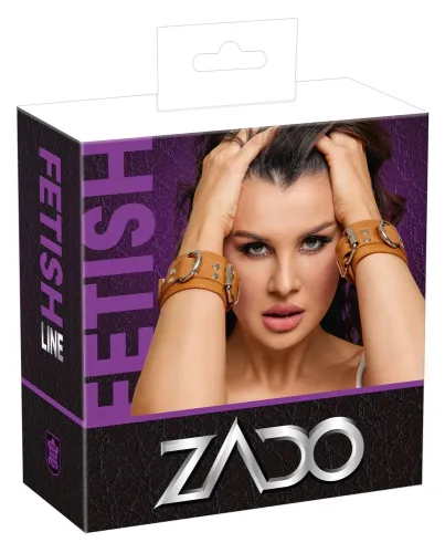 Zado, Handfesseln aus Leder im Naturlook