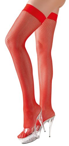 Cottelli LEGWEAR, Halterlose Strümpfe aus feinmaschigem Netzmaterial