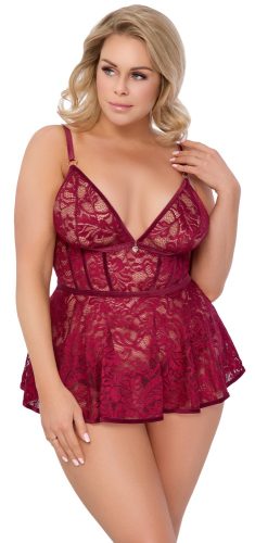 Cottelli CURVES, Babydoll inklusive Ouvert-Slip
