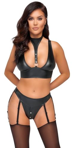 Cottelli Bondage, Bralette plus Straps-Slip mit Handfessel am hinteren Slip-Bund