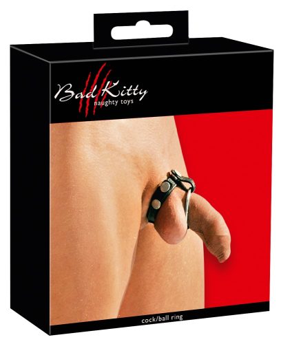 Bad Kitty, 4-teiliges Set ?Riemen" plus 3 Penisringe, Hodenriemen verstellbar