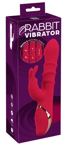 You2Toys, Rabbitvibrator mit 3 beweglichen Massageringen
