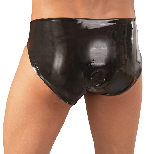 Late X, Slip mit Anal-Dildo, Latex