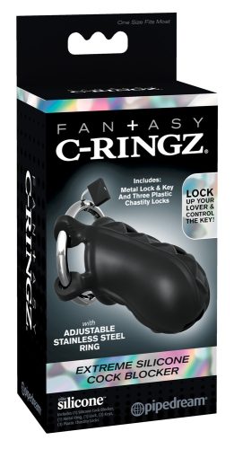 Fantasy C-Ringz, Peniskäfig ?Extreme Silicone Cock Blocker? mit Schloss und Schlüssel