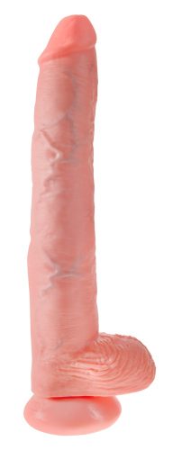 King-Cock, Naturdildo ?14" Cock with Balls" mit Saugfuß