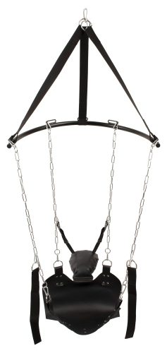 You2Toys, Liebesschaukel "Sex Swing" mit Liegefläche aus Leder und Kopfpolster