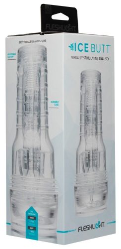 Fleshlight, Anus Ice Butt Crystal Masturbator - White, Anal - Amorana