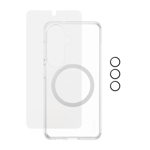 Care By Panzerglass, CARE by PanzerGlass Displayschutzglas "3-in-1 Protection Explorer Bundle" für Samsung Galaxy S26 Displayschutzfolie, Schutzfolie, Bildschirmschutz, kratz- & stossfest