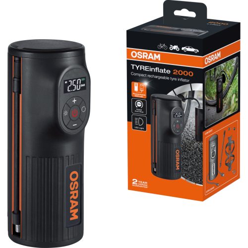 Osram Automotive, Osram Automotive OTIR2000 Kompressor TYREinflate 2000 8.3 bar Aufbewahrungs-Box/-Tasche, Digitales Display, mit