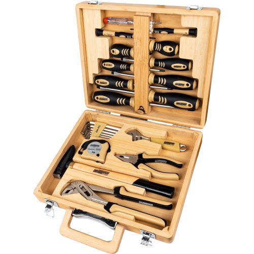 Brüder Mannesmann, Brüder Mannesmann M29001 M29001 Werkzeugsatz inkl. Bambus-Koffer
