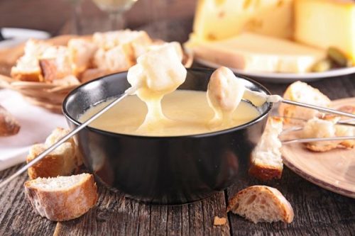 Käsefondues Moitié-Moitié-Fondue Degustation
