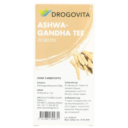 Drogovita, DROGOVITA Ashwagandha-Tee (20 Beutel)