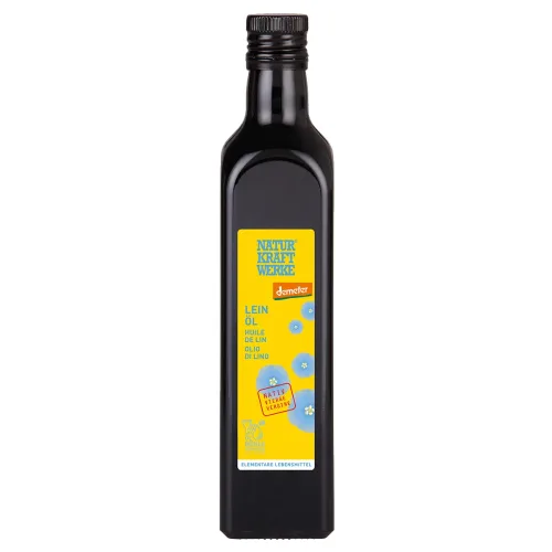 Naturkraftwerke, NATURKRAFTWERKE Leinöl nativ Demeter (500ml)