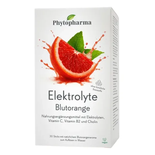 Phytopharma - Elektrolyte Blutorange Sticks, 30 Stück