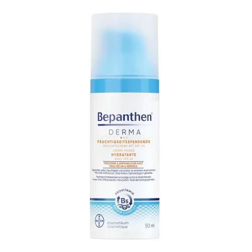 Bepanthol, Bepanthol DERMA Feuchtigkeitsspendende Gesichtscreme mit LSF 25 (50ml)