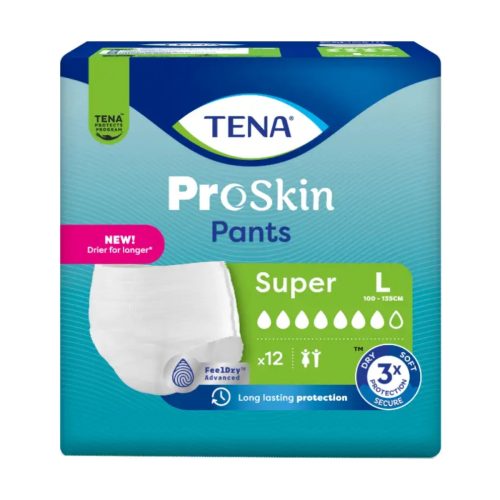 Tena, TENA ProSkin Pants Super, Grösse L, Hüftumfang 100-135cm (12 Stk)