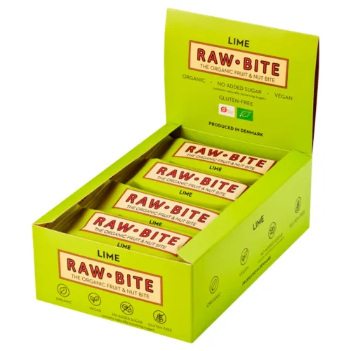RAWBITE, Rawbite Frucht- & Nussriegel mit scharfer Limette
