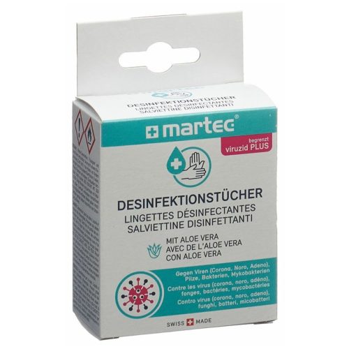 martec, Martec Desinfektionstücher mit Aloe Vera (10 Stk)
