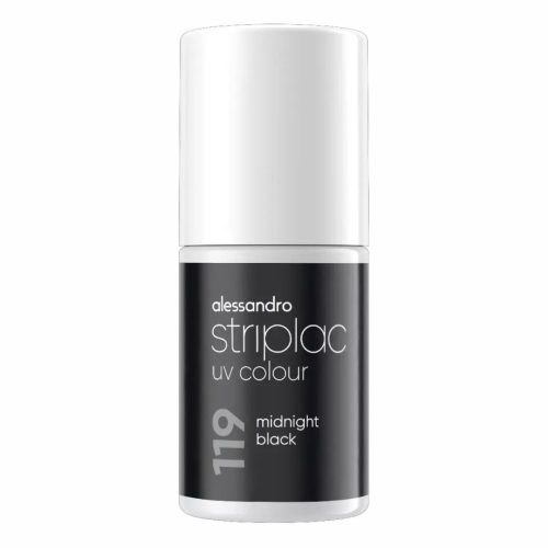 Alessandro, Alessandro - Striplac UV Colour Midnight Black, 6.5 ml